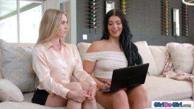 Coed flirts with her busty milf college friend n licks pussy - hotmovs.com