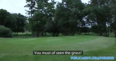 Amazing POV sex on a public golf course at daytime - Real amateur gets cumshot! - sexu.com