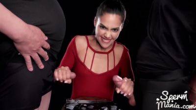 Apolonia Lapiedra In Uses Cum To Stroke A Bunch Of Dicks - hotmovs.com