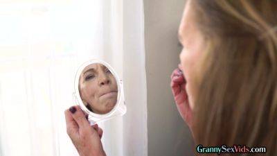 Old small boobs lady licked and fucked by her neighbor - txxx.com