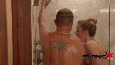 Blonde Cutie Licking Shaved Vagina - videomanysex.com