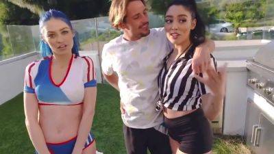 soccer hotties fuck a lucky surfer boy in orgy - upornia.com