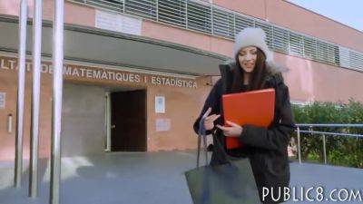 European Hottie Fucked Behind The School For Some Money - hclips.com