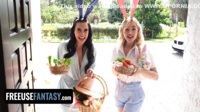 Blake Blossom - Easter Bunnies Get Fucked While Prepping For The Holiday - Blake Blossom And Sandy Love - upornia.com - Usa