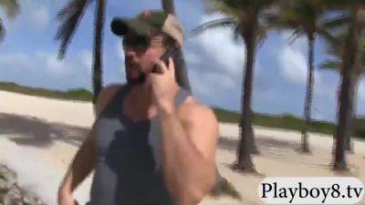 Hotties Show Off Ass By The Beach And Banged At Home - videomanysex.com