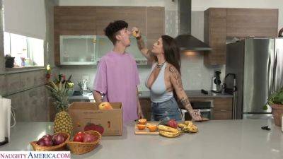 Indica Flower - Indica Flower- Busty Babe Takes Cucumber Sized Dick Fro - videooxxx.com