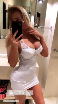 Noele Nathalia Slow sexy white lingerie modeling - drtuber.com