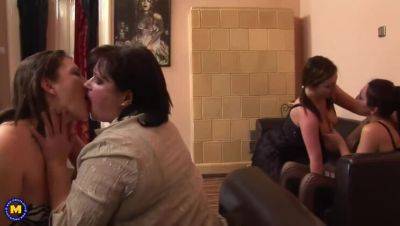 Four Mature Lesbians with Big Tits and Stockings - Barbra, Rosalina, Daniele - xxxfiles.com