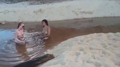 We Were After A Cock On The Beach When We Spotted A Hot Bald Man Who Gives Our Vaginas - Eliane Furacao - upornia.com