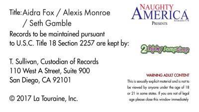 Seth Has Just Enough Cock To Fill And - Aidra Fox, Alexis Monroe And Seth Gamble - hotmovs.com