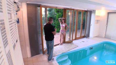 Susan Ayn - Czech amateur Susan Ayn delighting in pool sex and facial from photographer - xxxfiles.com - Czech Republic