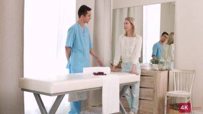 4k - Blonde Creampied After Nice Massage With Polly White - hclips.com