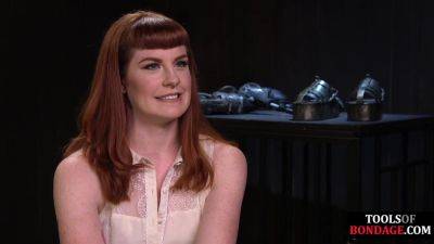 Obedient BDSM redhead babe gets whipped by CMNF master - hotmovs.com