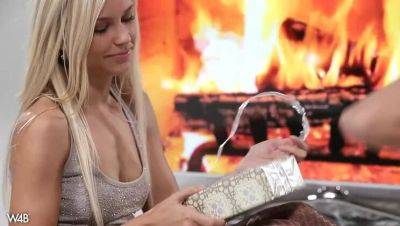 Lola's Naughty Xmas Surprise: Lesbian Blonde Toys in Stockings - xxxfiles.com