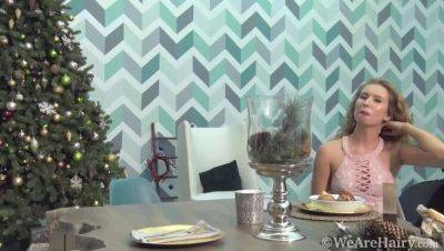 Nikky B's Holiday Hairy Redhead Lingerie Striptease - xxxfiles.com