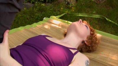 Eliza Experiments with Hairy Yoga in Outdoor Video - porntry.com