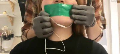 Girl Duct Tape Gagged - hclips.com