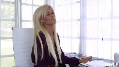 A Passionate Private Tutoring: Big-Busted Blonde MILF - porntry.com