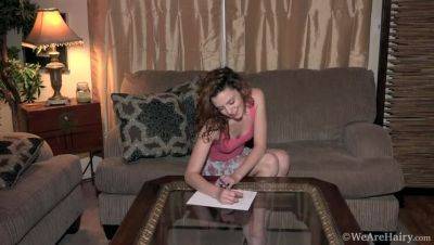 Emma Evins: Writing Arouses Her, Then She Masturbates - xxxfiles.com