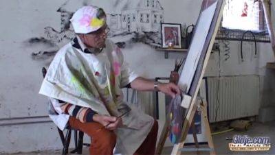 Vanessa Jordin & Arturo: Art Lesson with Facials - veryfreeporn.com