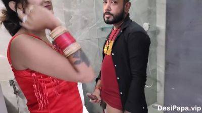 Honey Moon In Indian Couple On Having Sex Hot Young Wife Giving Blowjob - hclips.com - India