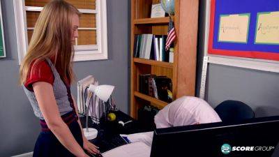 Schoolgirl Lily Rader Fucks The Teacher In Detention - hotmovs.com