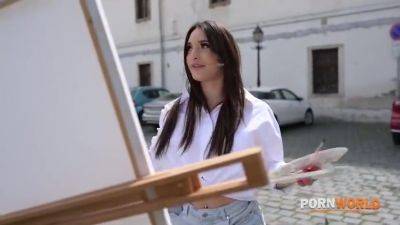 Sara Diamante In Slutty Brunette Tempts Artist Into Fuc - upornia.com