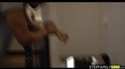 Stepsis letting stepbro go down licking her shaved pussy - hotmovs.com