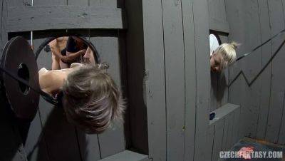 Blonde & Brunette Czech Delights: Glory Hole Adventure (Part 7) - xxxfiles.com - Czech Republic