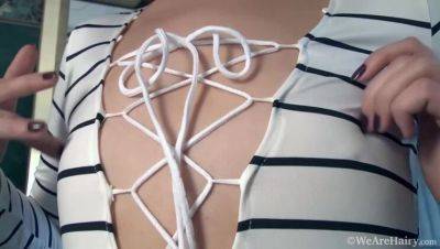 Laimites Sheds Lingerie, Showers with Hairy Body and Small Breasts - xxxfiles.com