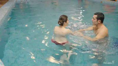 Voluptuous Hungarian Monic Baster: Cum-Covered by the Pool - xxxfiles.com - Hungary