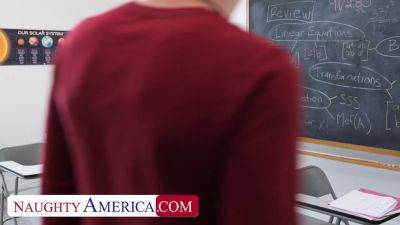 Skylar Snow - Sexy redhead Skylar Snow fucks an old students big cock - hotmovs.com