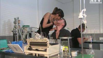 Choky Ice - With Brunette Hair Takes It In Both With Choky Ice, Lou Charmelle And M A - videomanysex.com