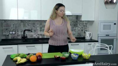 Marsela's Big Tits Exposed in Lingerie and Hairy Honey Enjoys a Banana - porntry.com