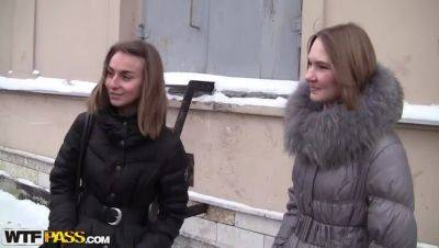 Edik, Eric, and Blonde Pamela: Threesome in Public Restroom with Stockings & Deepthroat - veryfreeporn.com