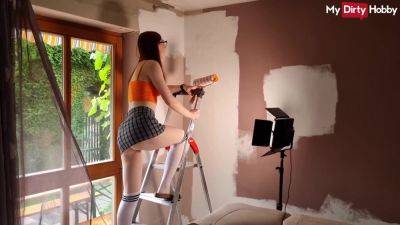 Sucks Cock And Gets Fucked While Painting A Room With Fina Foxy - hotmovs.com - Germany