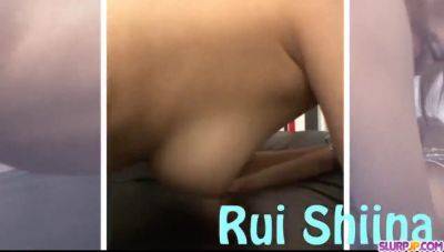 Rui Shiina gets her holes drilled hard and filled with cum - sexu.com - Japan