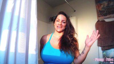 Monica Mendez - Blue Cami - PinupFiles - hotmovs.com