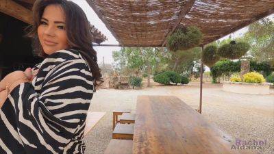 Rachel-Aldana-Zebra-Robe-Gopro-1 - hotmovs.com - Britain