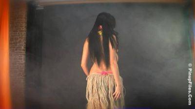 Sha Rizel - Hawaiian Hottie - Striptease 1 - PinupFiles - hotmovs.com