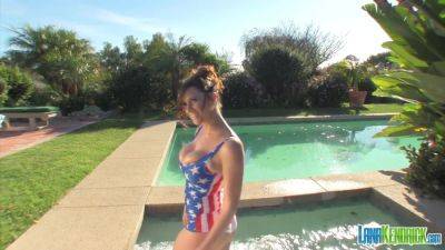Lana Kendrick - Patriotic Hot Tub 1 - hotmovs.com