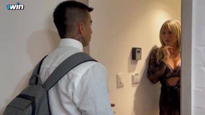 Monique Fuentes - Monique Fuentes, Virgin Boy And Christian Chaux - Brazen Woman Coaxes Young Religious Man Who Knocks On Her Door To Preach Gods Word To Her - hotmovs.com