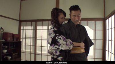 Stepmom Yui Oba takes control & gives her stepson a wild creampie - sexu.com - Japan