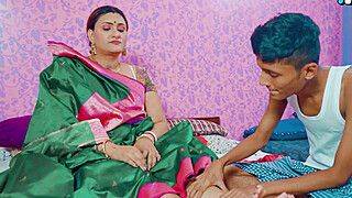 Desi Bhabhi - Hindi Sex - Desi Sex - A teenage boy fucked hard to her house owner while getting body massages - ah-me.com - India