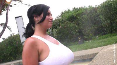 Sarah Randall - Ribbed T-Shirt 1 - PinupFiles - hotmovs.com