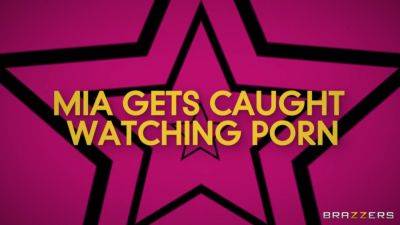 Mia Gets Caught Watching Porn With Mia Bandini - Brazzers - hotmovs.com - Italy