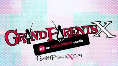 Petite Emma Evans Fucked on the Kitchen Table by 3 Old Pervs for GrandParentsX - hotmovs.com