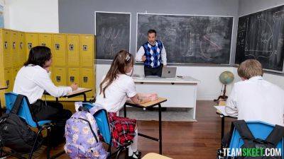 Donnie Rock - Trinity Olsen & Donnie Rock & Jason Deep & Elias Cash in Quiet Girl Blossoms Into Squirting Fuck Toy - InnocentHigh - hotmovs.com