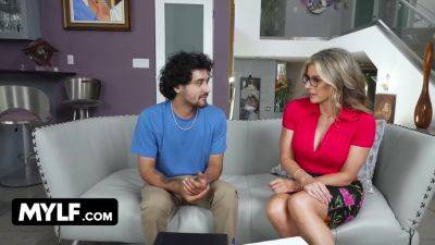 Morally Oblivious Stepmom Motivates Stepson To Study By Pimping Herself And Another Hot Milf To Him - videomanysex.com