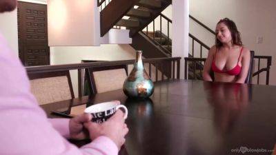 Marilyn Mansion And Kyle Mason In Is Wearing A Pink Bra While Giving A Balls Deep Blowjob To - hotmovs.com